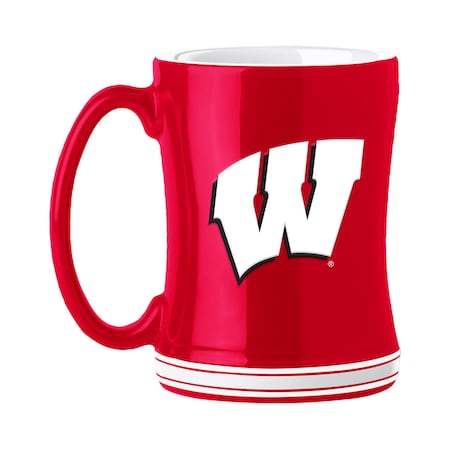 Logo Brands Wisconsin 14oz Relief Mug 244-C14RM